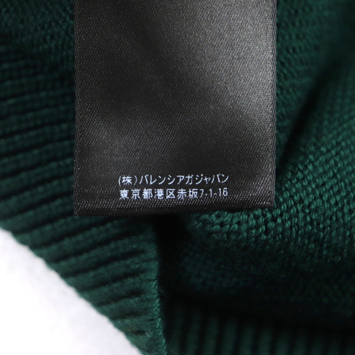 Excellent BALENCIAGA sweater PARIS logo embroidered crew neck knit S 682005
