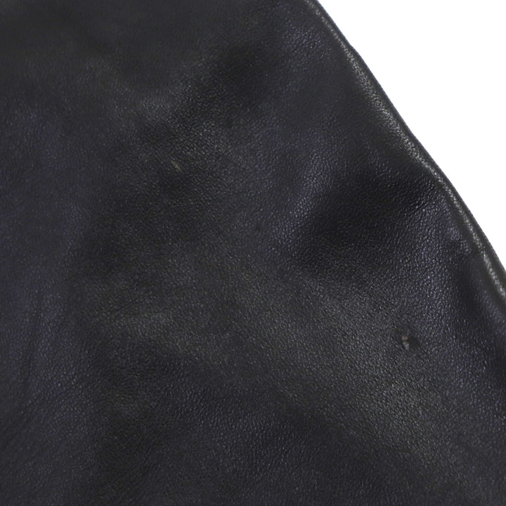 Excellent TOM FORD Bomber jacket Lambskin Leather Zip Up black Sheep leather mens48 TFL540