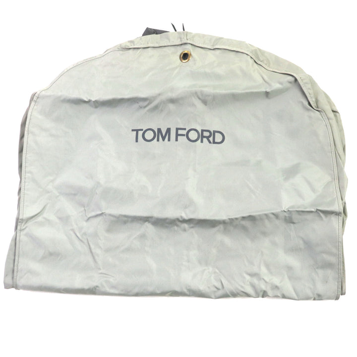 Excellent TOM FORD Bomber jacket Lambskin Leather Zip Up black Sheep leather