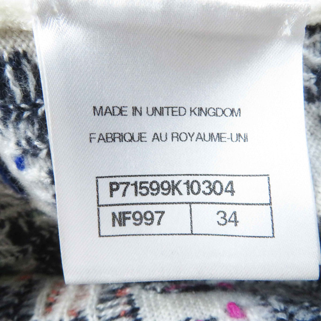 Excellent CHANEL knit COCO Mark with Stone Multi cashmere Women 34 P71599