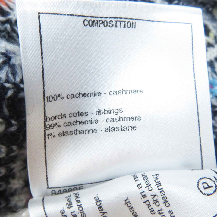 Excellent CHANEL knit COCO Mark with Stone Multi cashmere Women 34 P71599