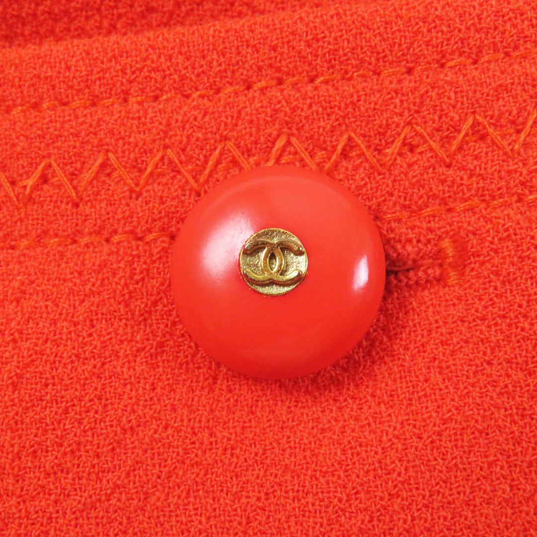 Excellent CHANEL setup COCO Mark button vermilion wool Women