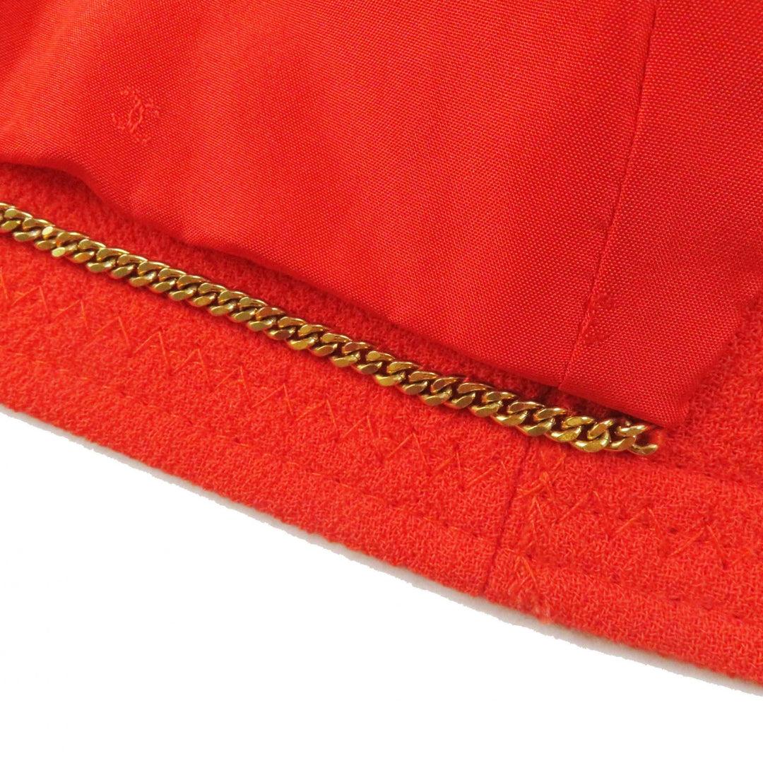 Excellent CHANEL setup COCO Mark button vermilion wool Women