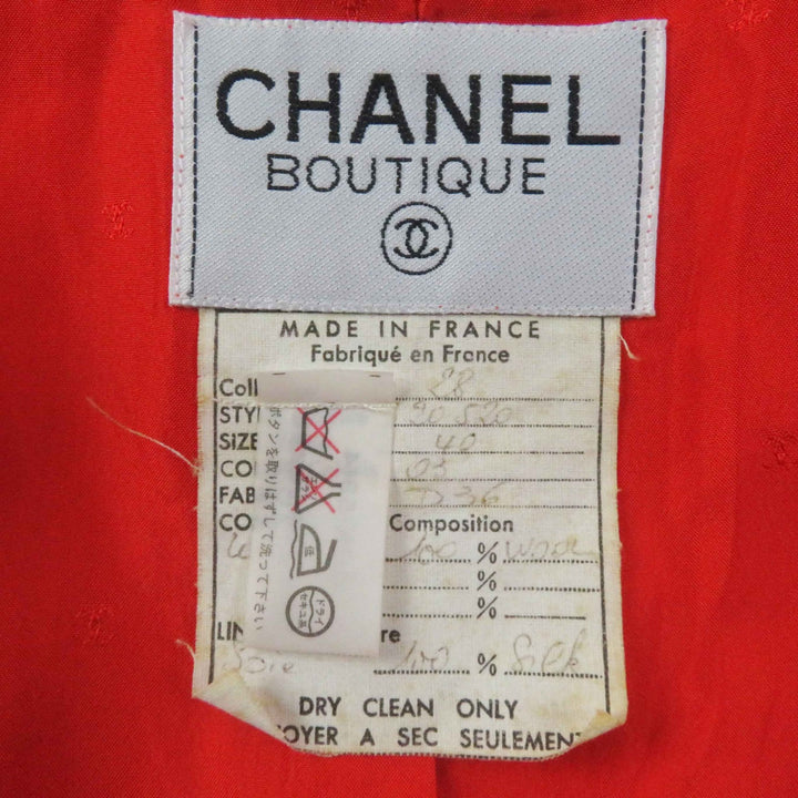 Excellent CHANEL setup COCO Mark button vermilion wool Women