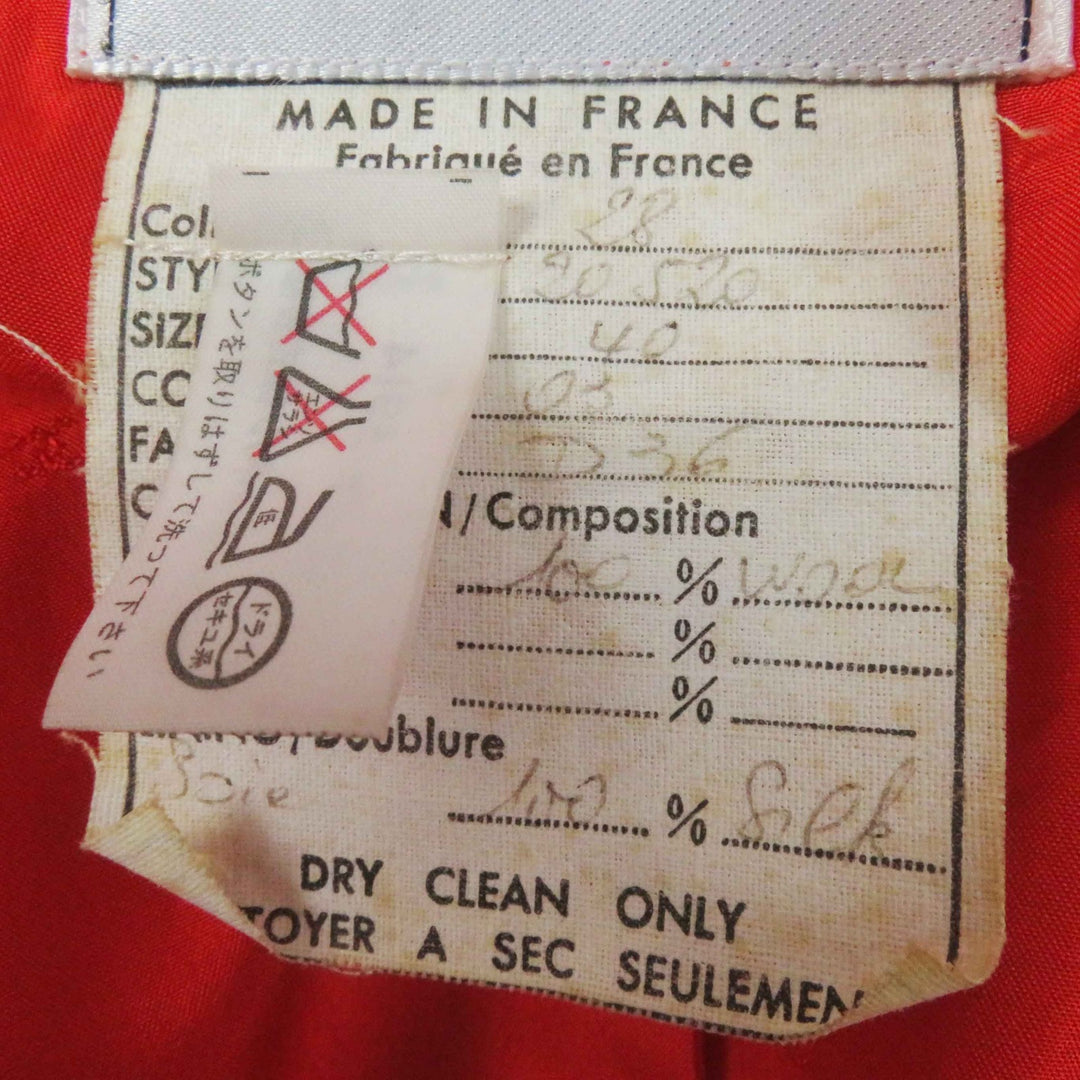 Excellent CHANEL setup COCO Mark button vermilion wool Women
