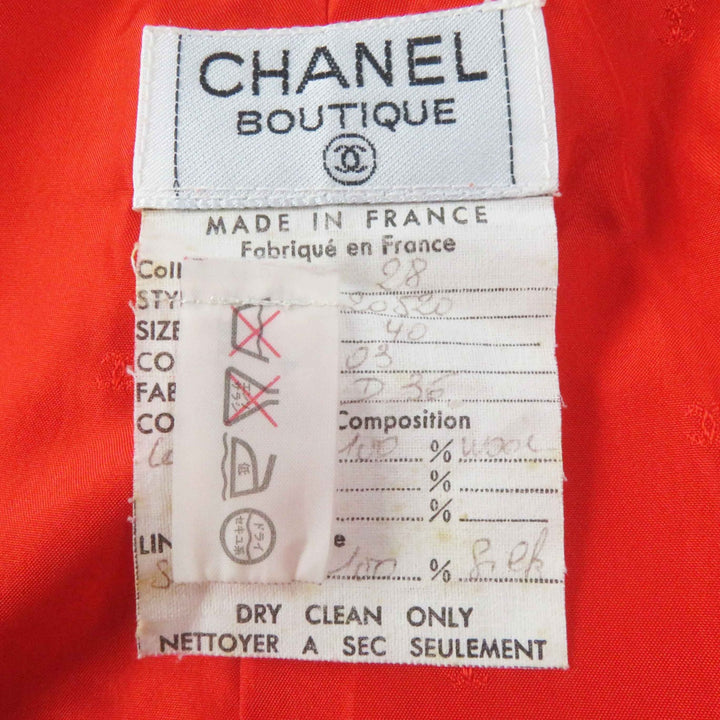 Excellent CHANEL setup COCO Mark button vermilion wool Women