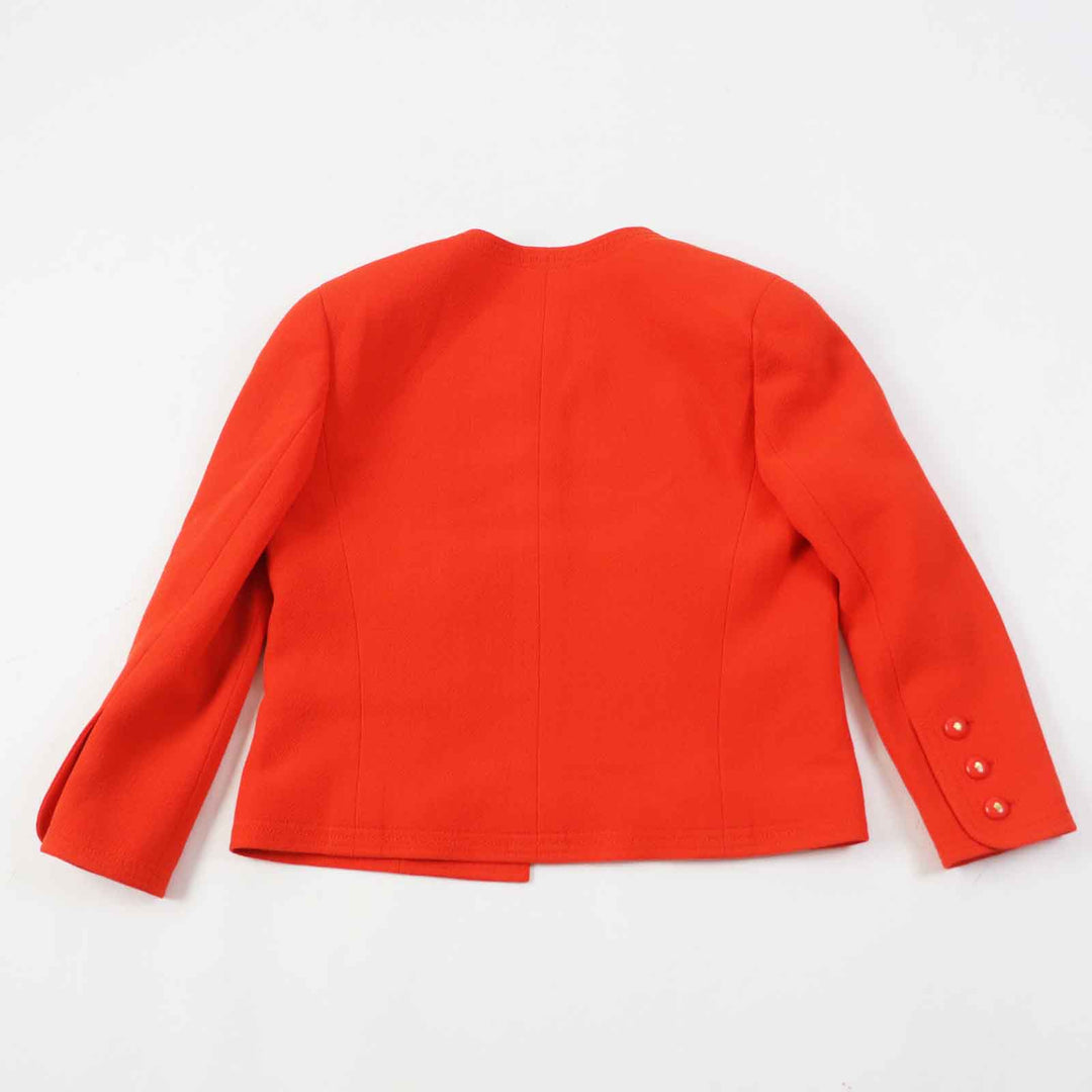 Excellent CHANEL setup COCO Mark button vermilion wool Women
