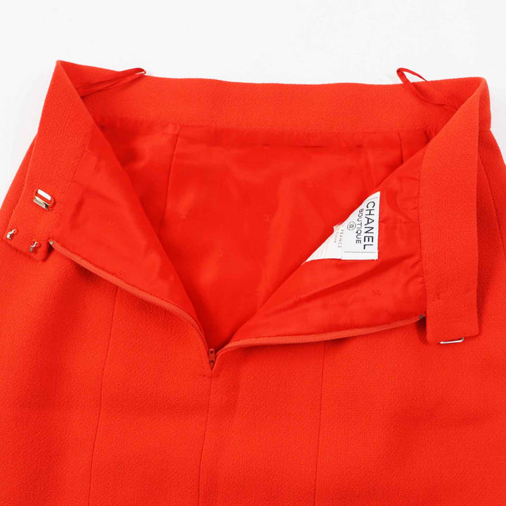 Excellent CHANEL setup COCO Mark button vermilion wool Women