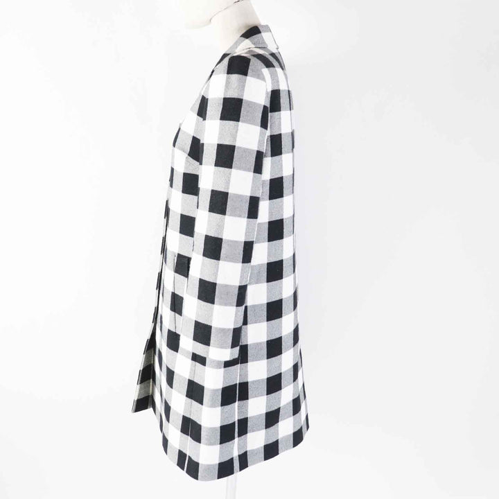 Excellent DOLCE&GABBANA coat Block check pattern black cotton Women 38