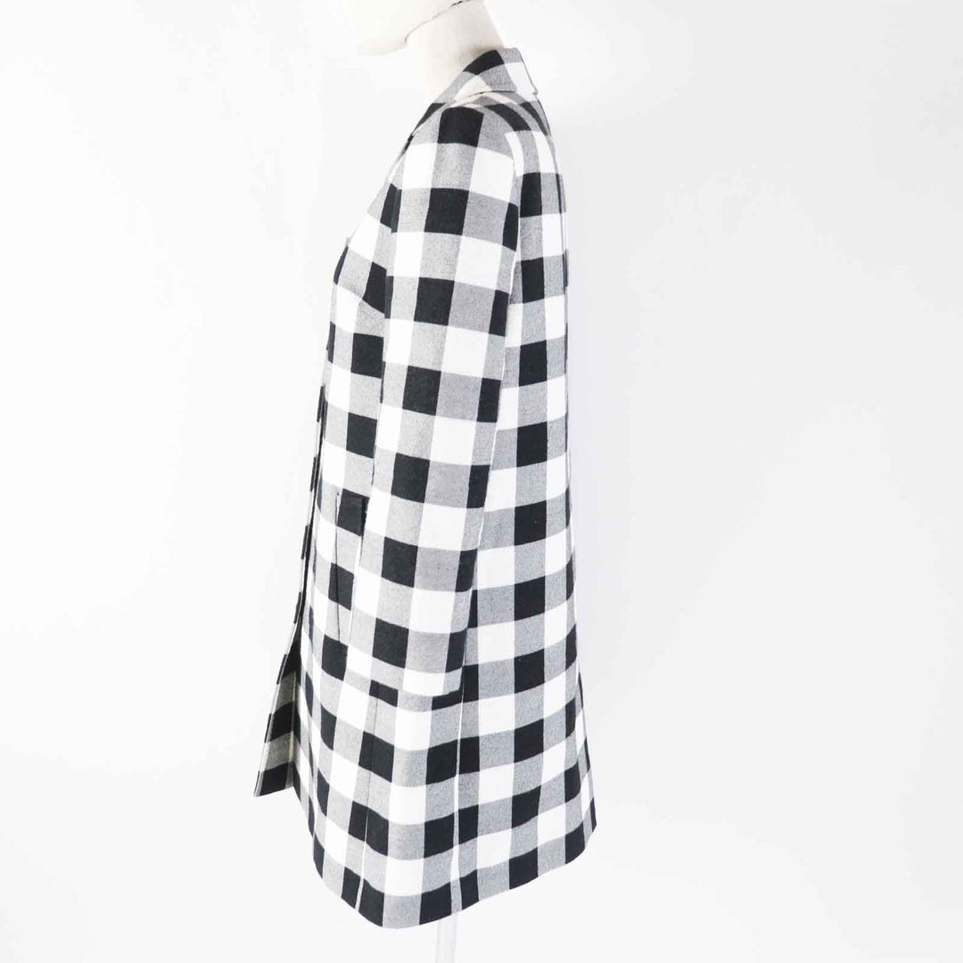 Excellent DOLCE&GABBANA coat Block check pattern black cotton Women 38