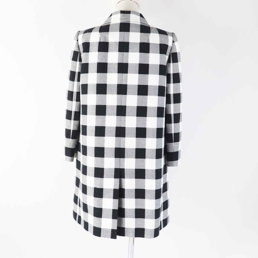 Excellent DOLCE&GABBANA coat Block check pattern black cotton Women 38