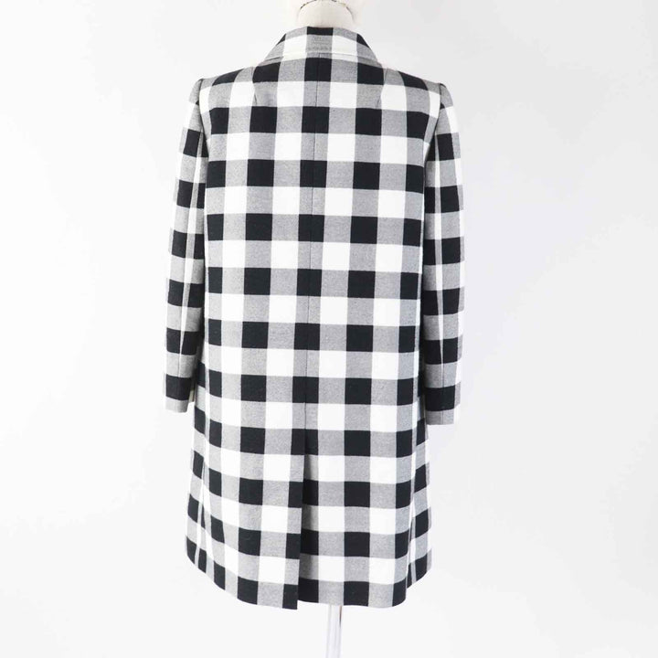 Excellent DOLCE&GABBANA coat Block check pattern black cotton Women 38