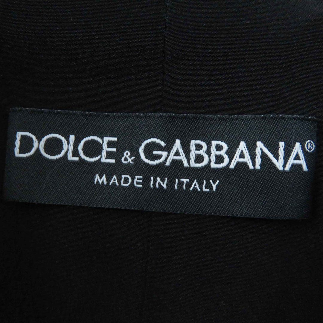 Excellent DOLCE&GABBANA coat Block check pattern black cotton Women 38