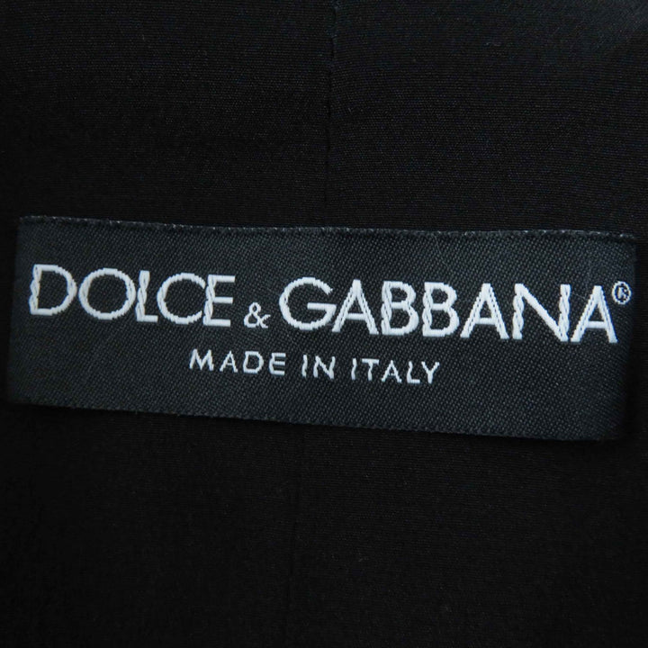 Excellent DOLCE&GABBANA coat Block check pattern black cotton Women 38
