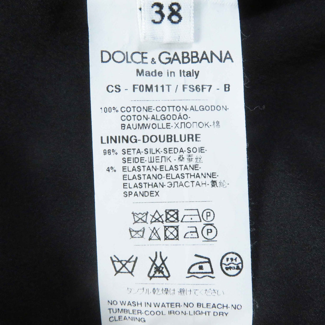 Excellent DOLCE&GABBANA coat Block check pattern black cotton Women 38