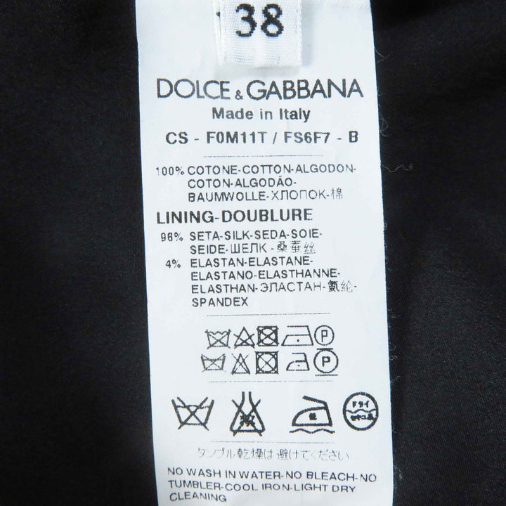 Excellent DOLCE&GABBANA coat Block check pattern black cotton Women 38