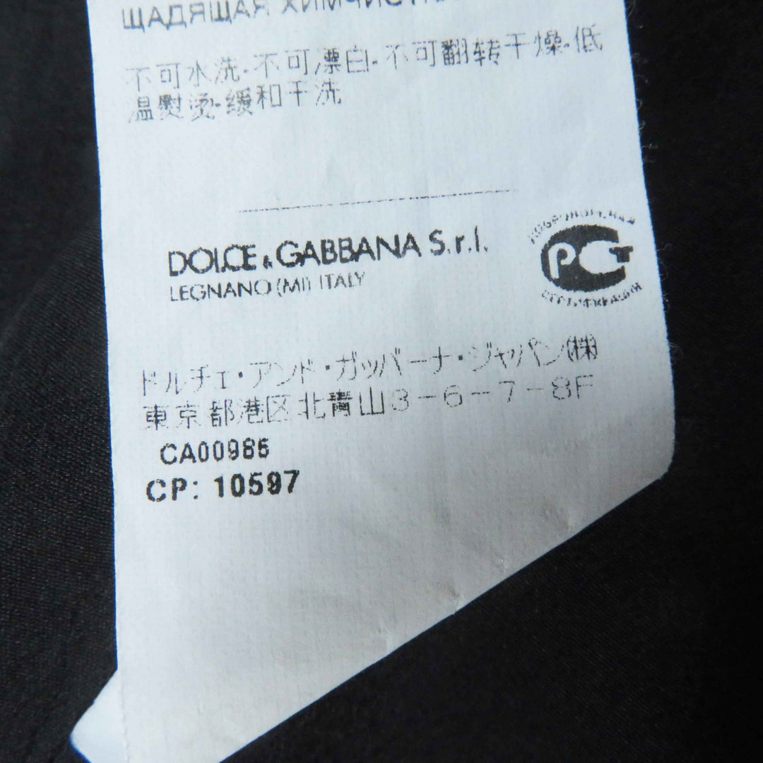 Excellent DOLCE&GABBANA coat Block check pattern black cotton Women 38