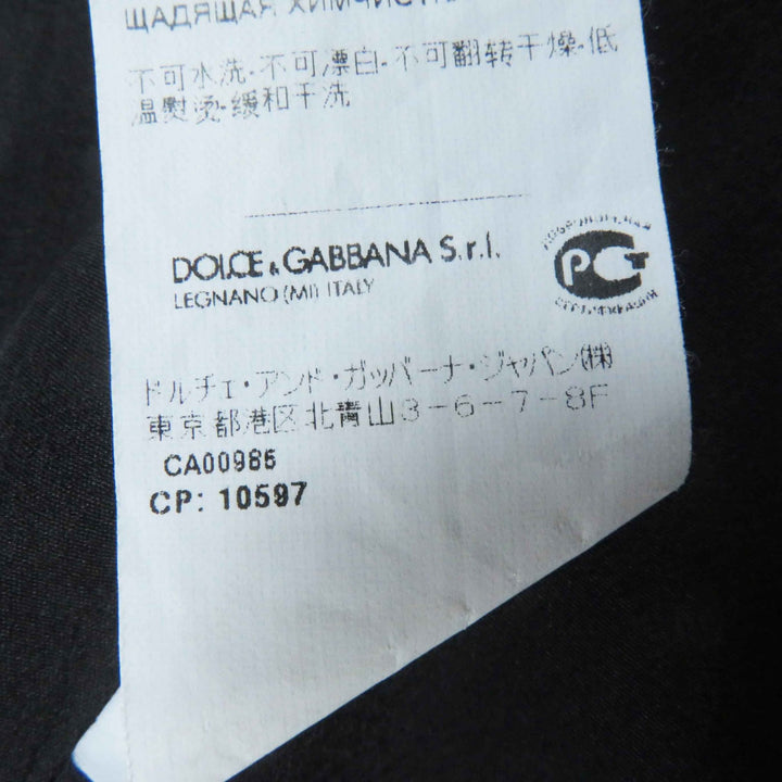 Excellent DOLCE&GABBANA coat Block check pattern black cotton Women 38