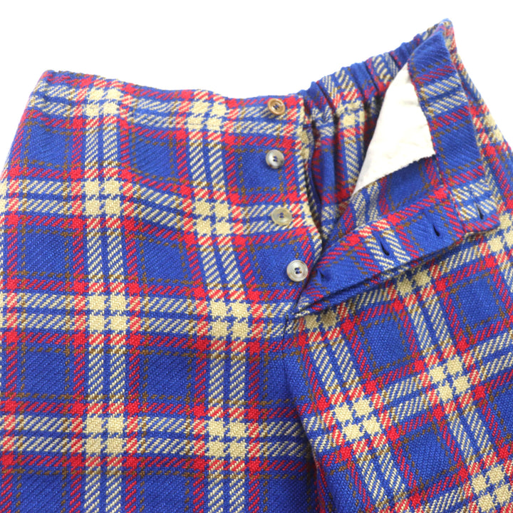 Pristine GUCCI Shorts Embroidered Button Fly Tweed Shorts blue multi linen mens