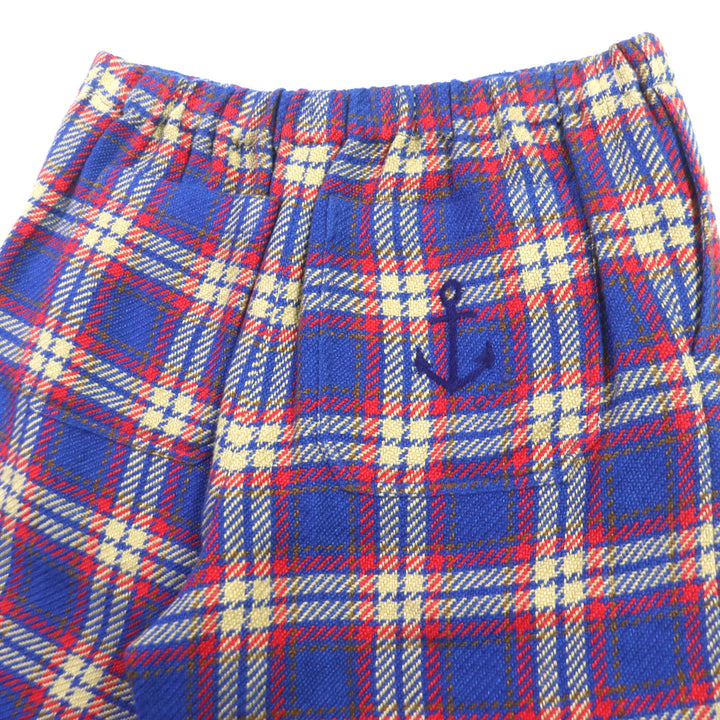 Pristine GUCCI Shorts Embroidered Button Fly Tweed Shorts blue multi linen mens