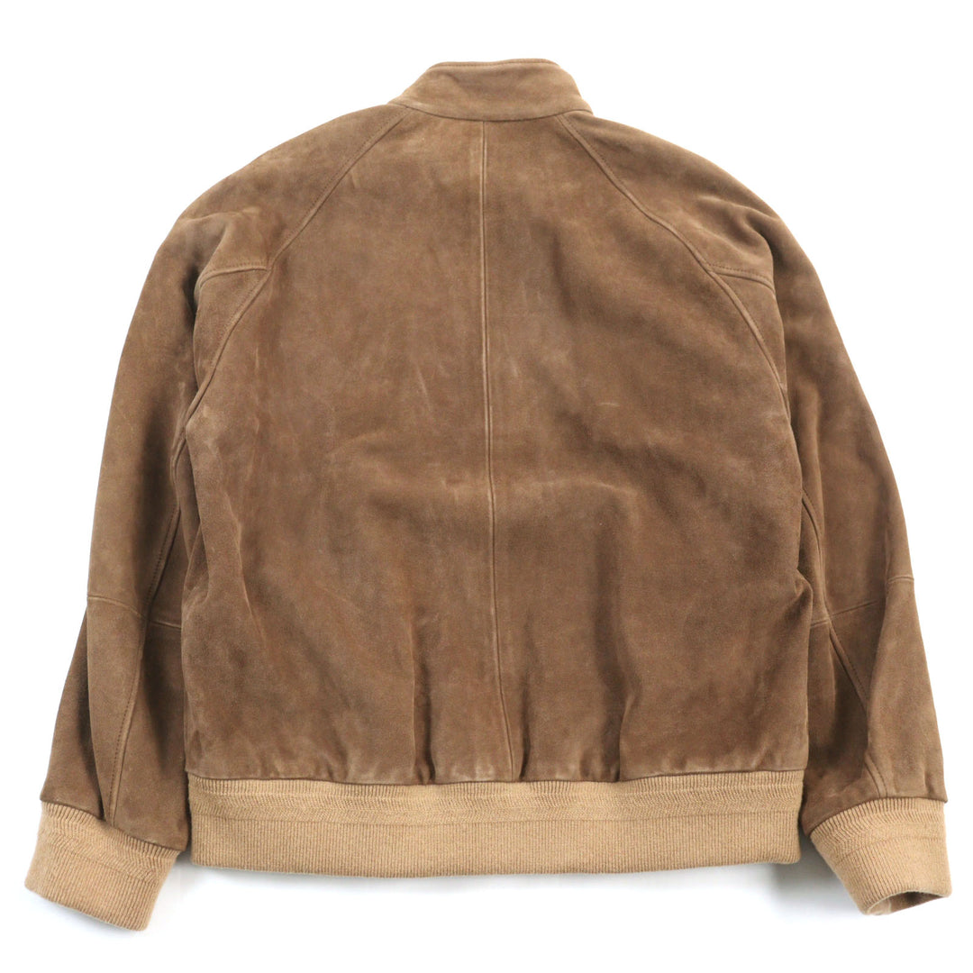 Pristine GUCCI Blouson Shelly Line Harrington Jacket Brown Goat leather mens 46 573544