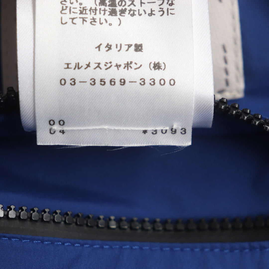 Great HERMES Down vest Zip up Blue navy Nylon mens S