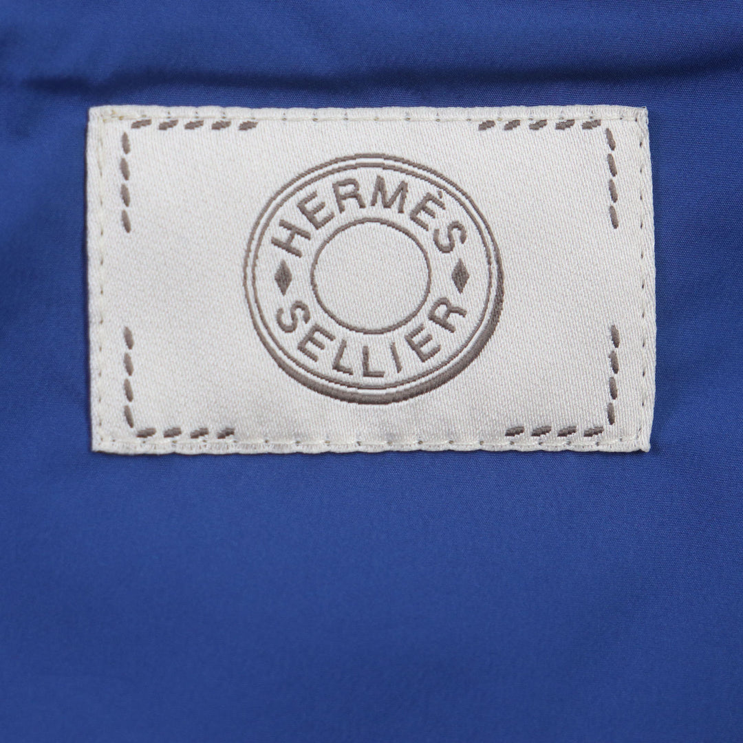 Great HERMES Down vest Zip up Blue navy Nylon mens S