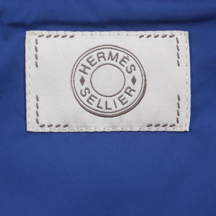 Great HERMES Down vest Zip up Blue navy Nylon mens S