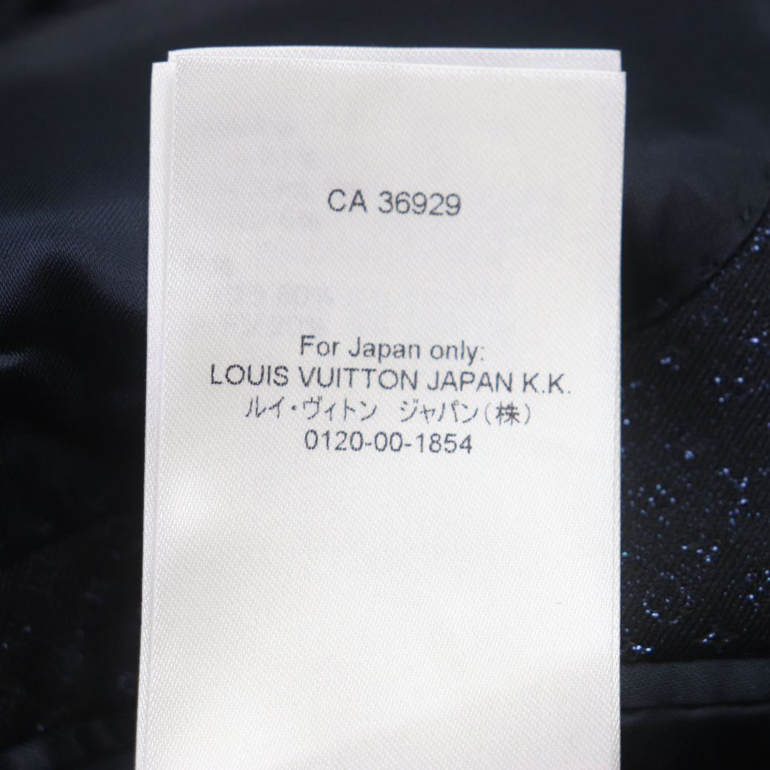 Excellent LOUIS VUITTON tailored jacket LV & Flower Print Single Jacket Navy 44 HOFJ4E