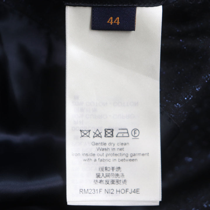 Excellent LOUIS VUITTON tailored jacket LV & Flower Print Single Jacket Navy 44 HOFJ4E