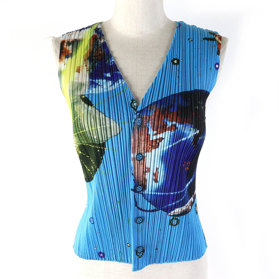 Excellent PLEATS PLEASE Best Millennium Krishna Print by Tadanori Yokoo Women 3