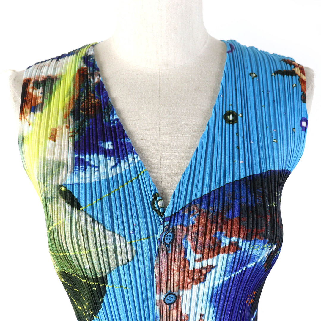 Excellent PLEATS PLEASE Best Millennium Krishna Print by Tadanori Yokoo Women 3