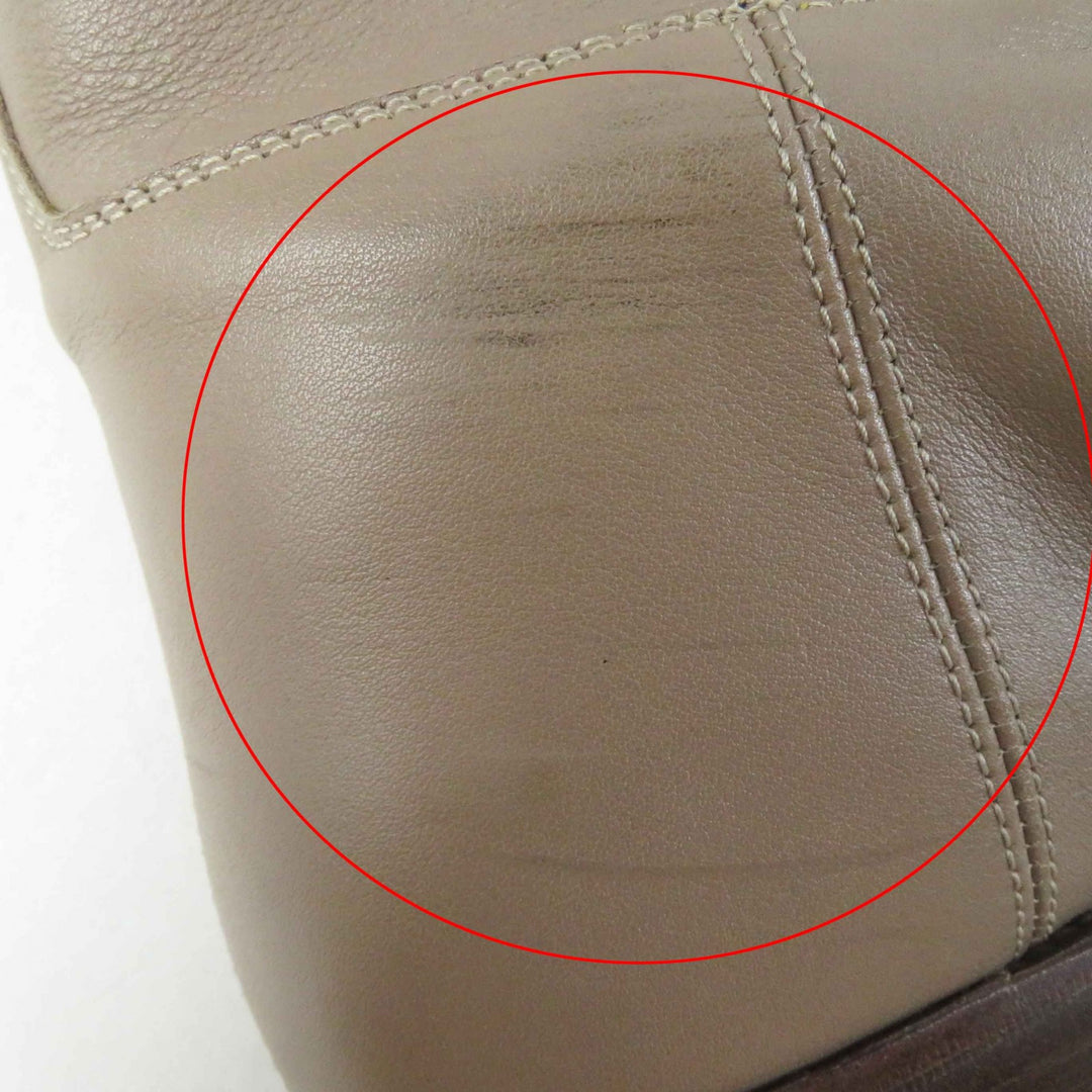 HERMES Knee-high boots Kelly Metal Jumping Boots beige leather Women 36