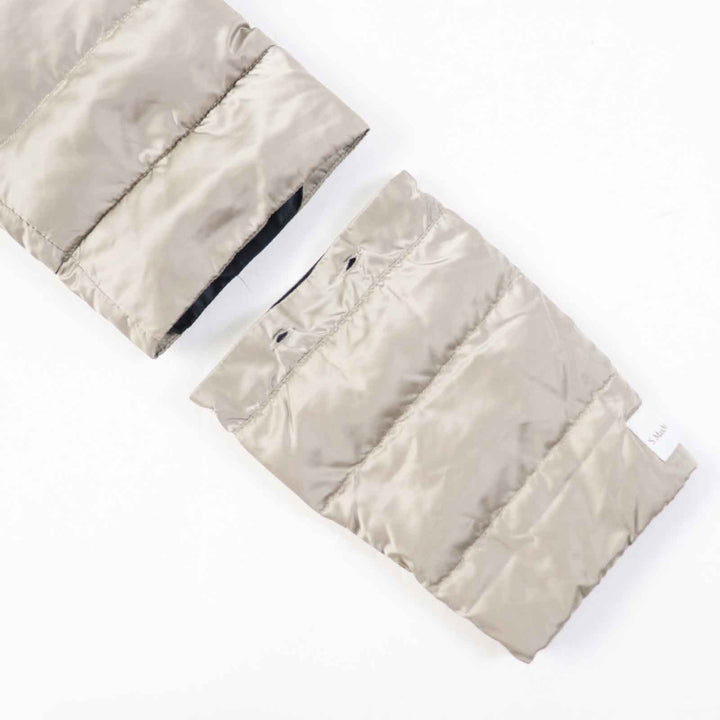 Great S MaxMara DESIGN FOR EASY LIVING down coat 3-way reversible sleeves, hooded, long beige polyamide (nylon) Women 40
