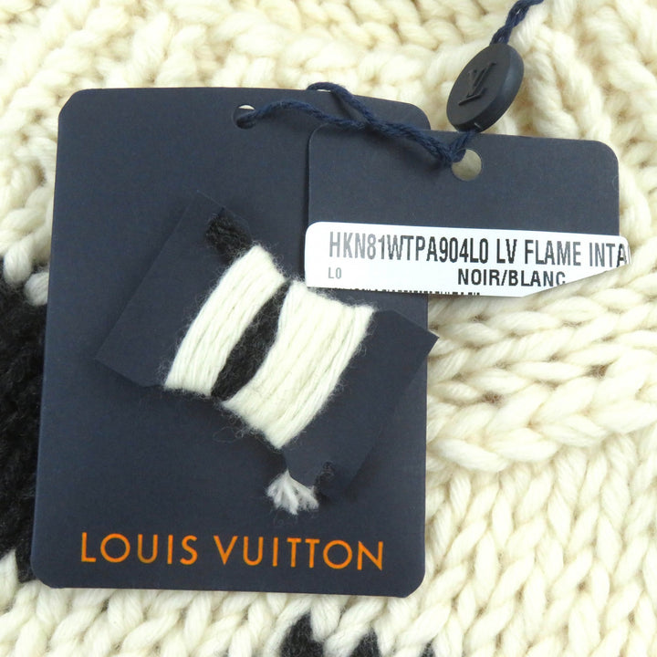 Pristine LOUIS VUITTON knit LV Flame Intarsia Metal logo long sleeve