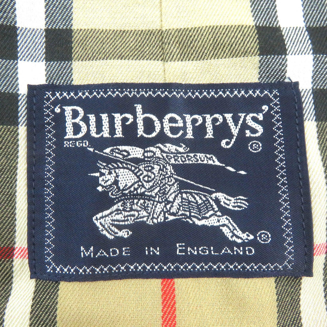 Great Burberrys coat Nova check pattern lining long beige cotton mens 46