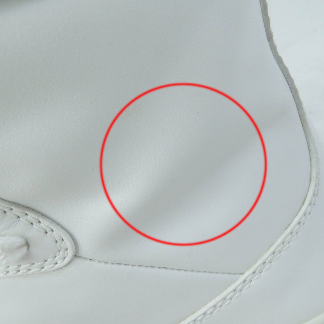 Great PRADA High cut sneakers Triangle logo white leather Women 37.5 1T638M