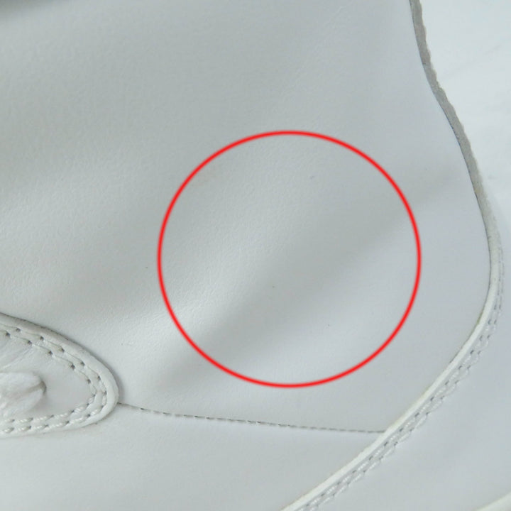 Great PRADA High cut sneakers Triangle logo white leather Women 37.5 1T638M