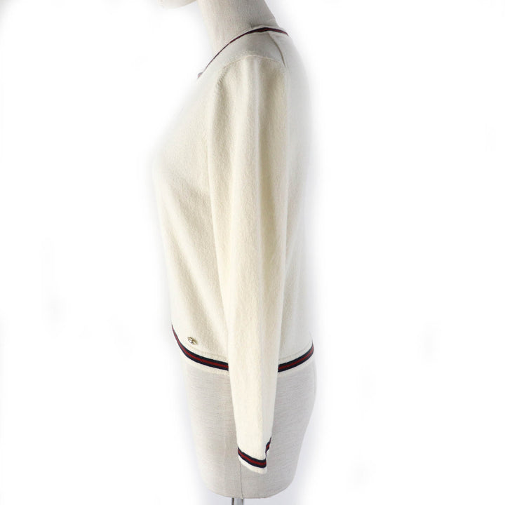 Excellent CHANEL knit No5 COCO Mark Point cashmere Women 38 P70307K10000
