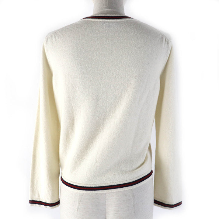 Excellent CHANEL knit No5 COCO Mark Point cashmere Women 38 P70307K10000