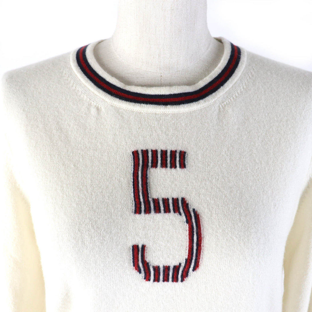 Excellent CHANEL knit No5 COCO Mark Point cashmere Women 38 P70307K10000