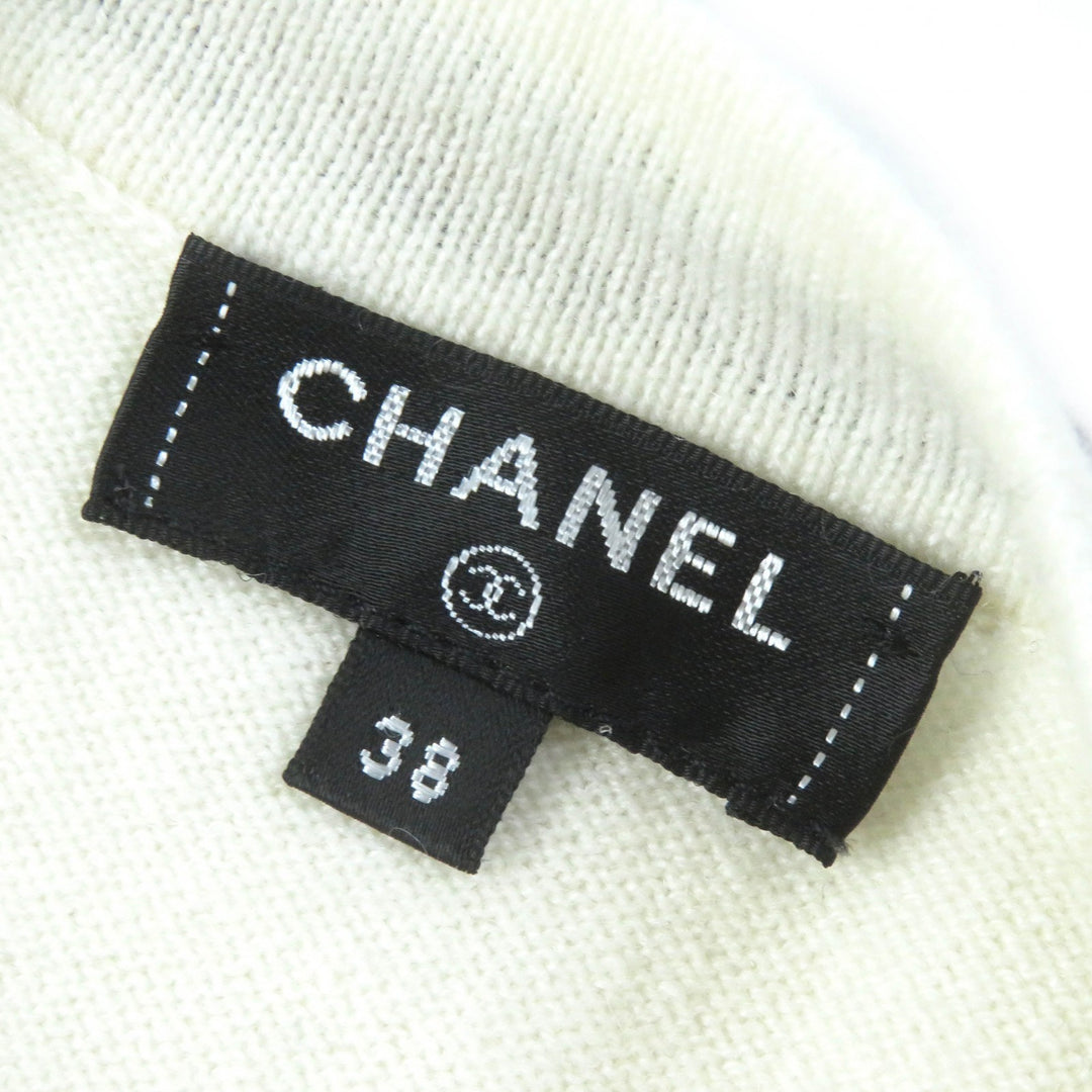 Excellent CHANEL knit No5 COCO Mark Point cashmere Women 38 P70307K10000