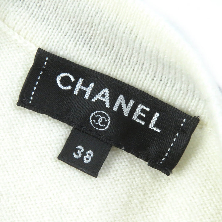 Excellent CHANEL knit No5 COCO Mark Point cashmere Women 38 P70307K10000