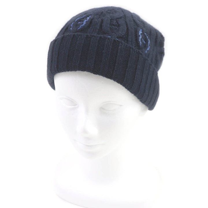 Pristine HERMES Knit cap BONNET HOMME TRI MAILLOW TRESS Bonnet Beanie