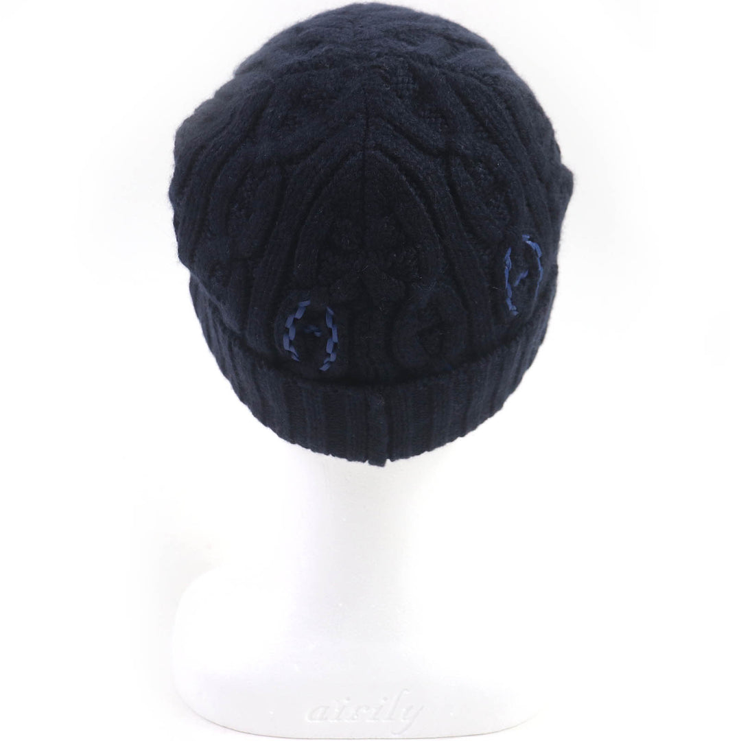 Pristine HERMES Knit cap BONNET HOMME TRI MAILLOW TRESS Bonnet Beanie