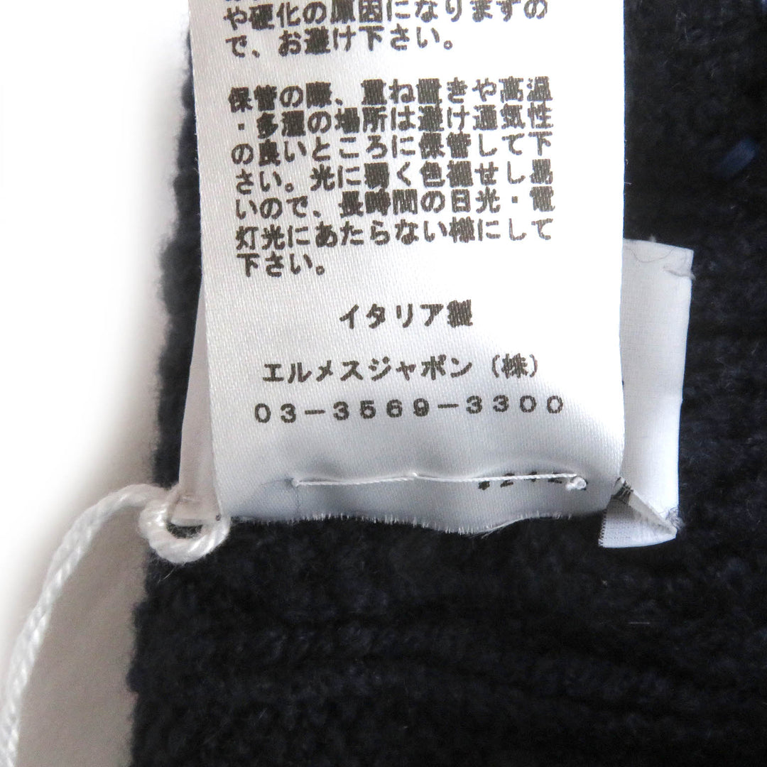 Pristine HERMES Knit cap BONNET HOMME TRI MAILLOW TRESS Bonnet Beanie