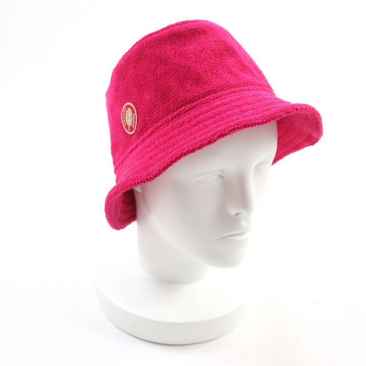 Great HERMES hat Davis Hat Pile bucket hat with logo patch shocking