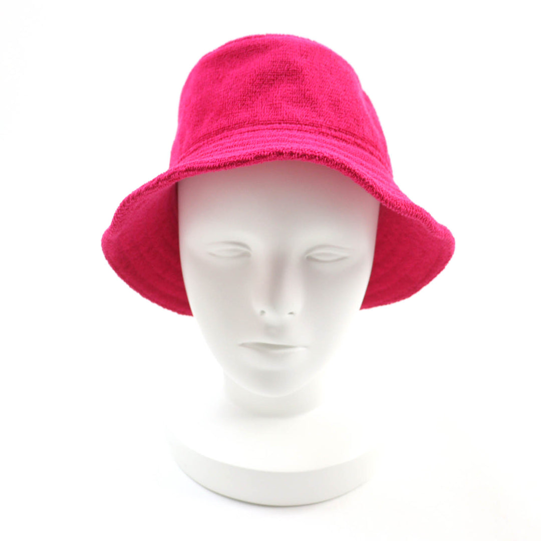 Great HERMES hat Davis Hat Pile bucket hat with logo patch shocking