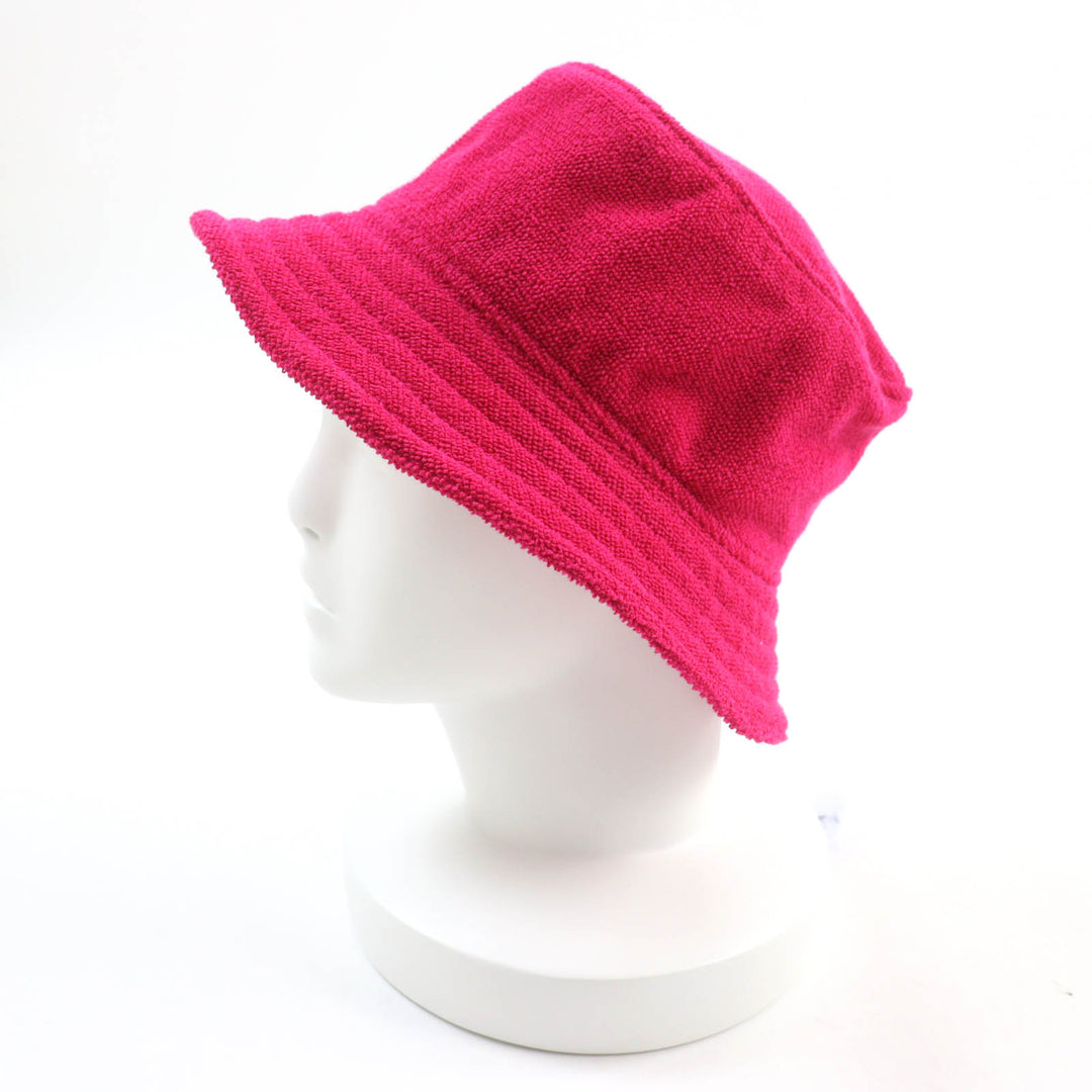 Great HERMES hat Davis Hat Pile bucket hat with logo patch shocking