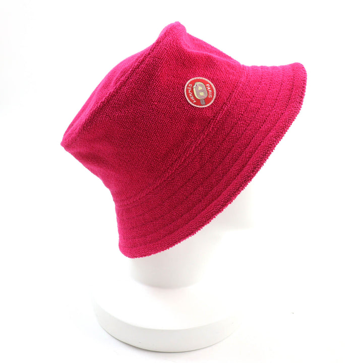 Great HERMES hat Davis Hat Pile bucket hat with logo patch shocking